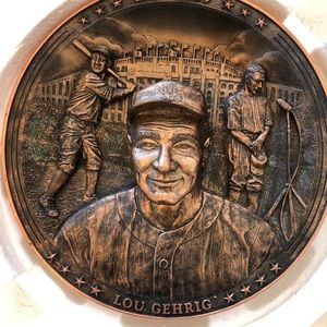 authentic bronze plate lou gehrig 1923-1939 Yankee